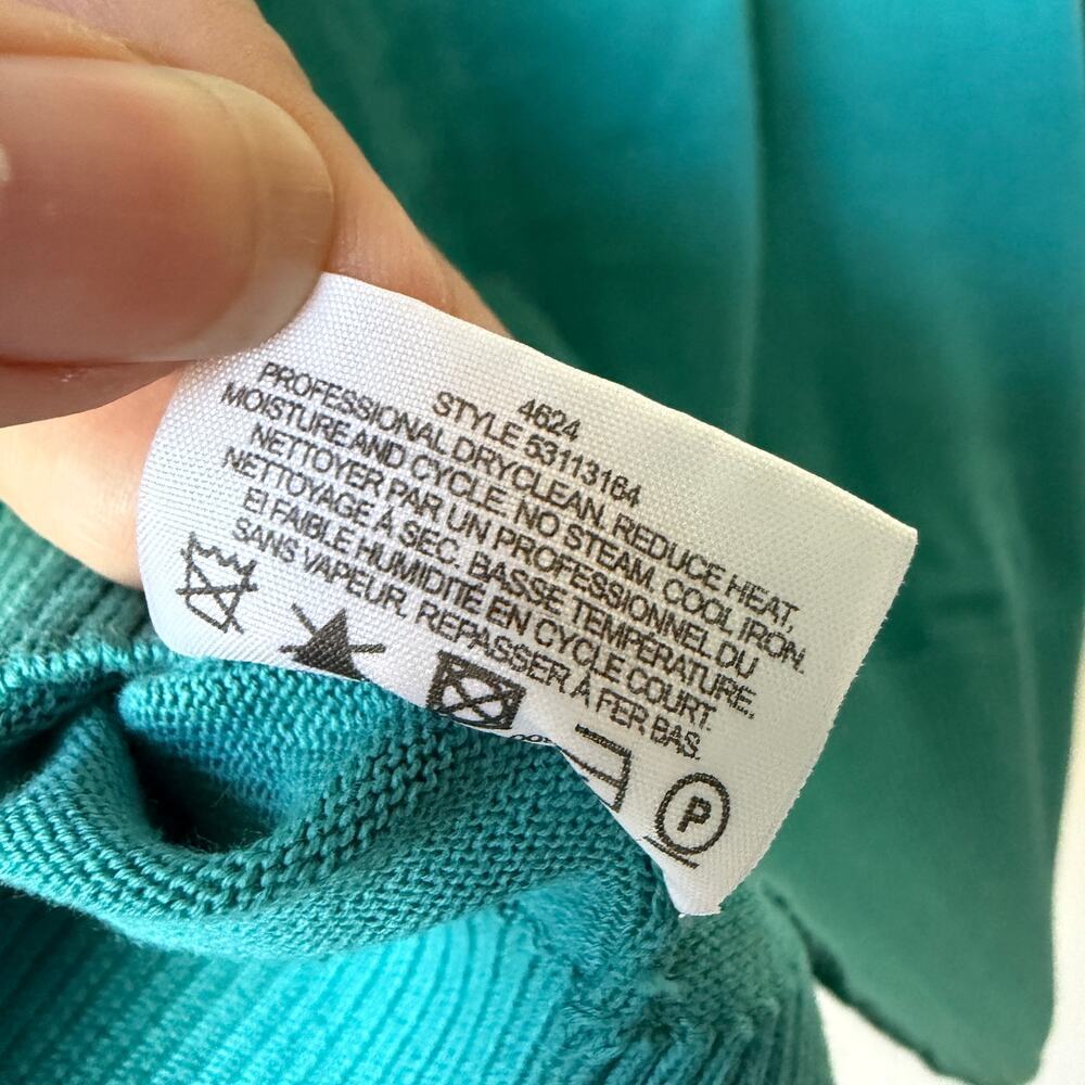 Tory Burch Simone Cardigan Sweater in Turquoise Size S - Picture 8 of 8